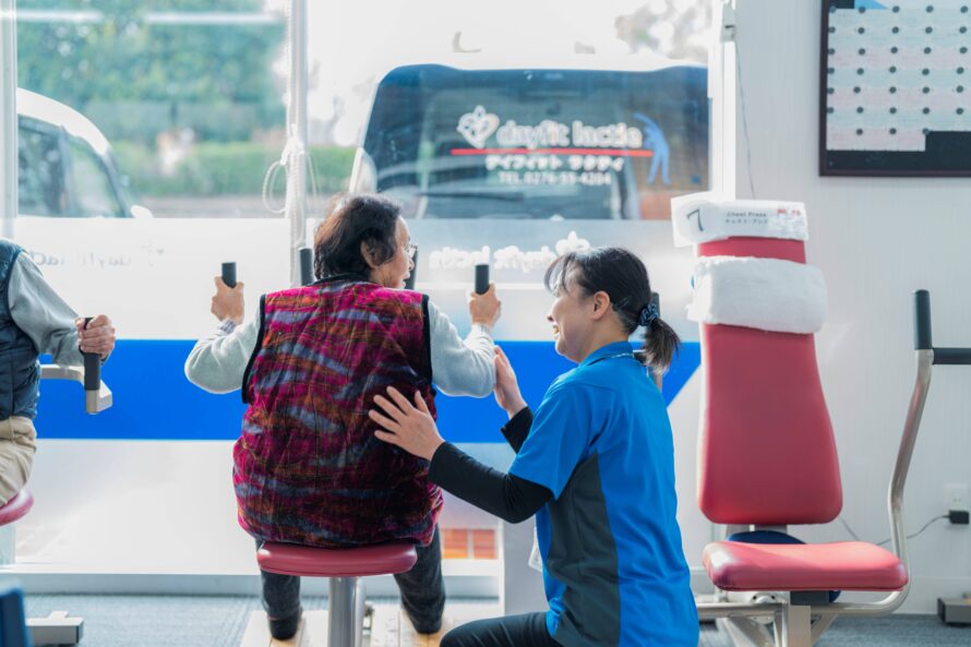 デイサービスで笑顔のお客様